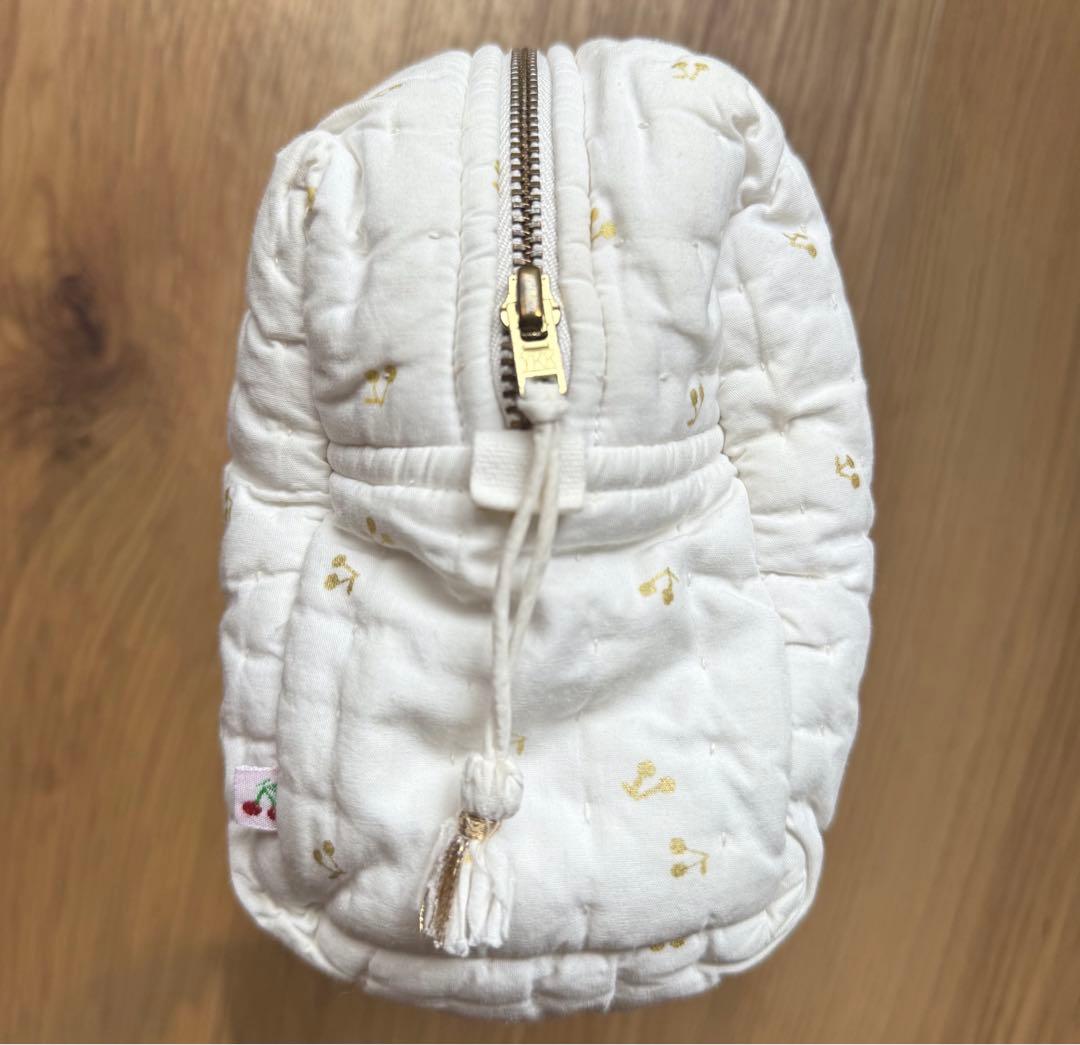 【美品】bonpoint ボンポワン キルト おむつ用 ポーチ