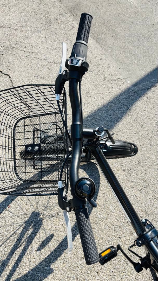 「悪魔」美品・即乗りOK24インチ折りたたみ自転車6段変速カゴ鍵ライト付き