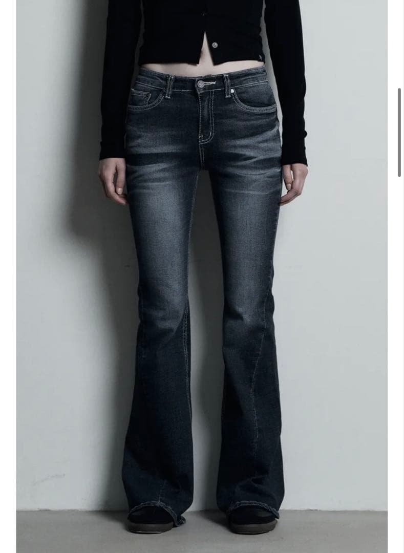 パンツ SYNERJYN CAT WASHING DENIM PANTS L