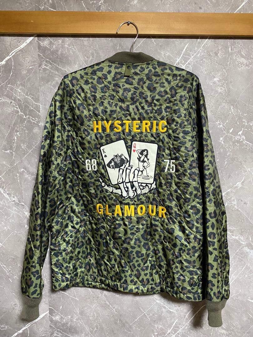 HYSTERIC GLAMOUR ヒョウ柄 MA-1ジャケット X-Large