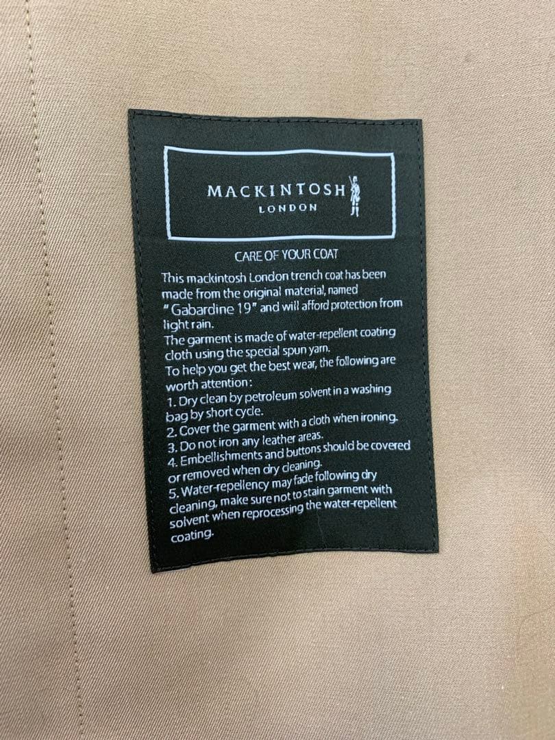 『美品』MACKINTOSH ベージュ トレンチコート　サイズ38