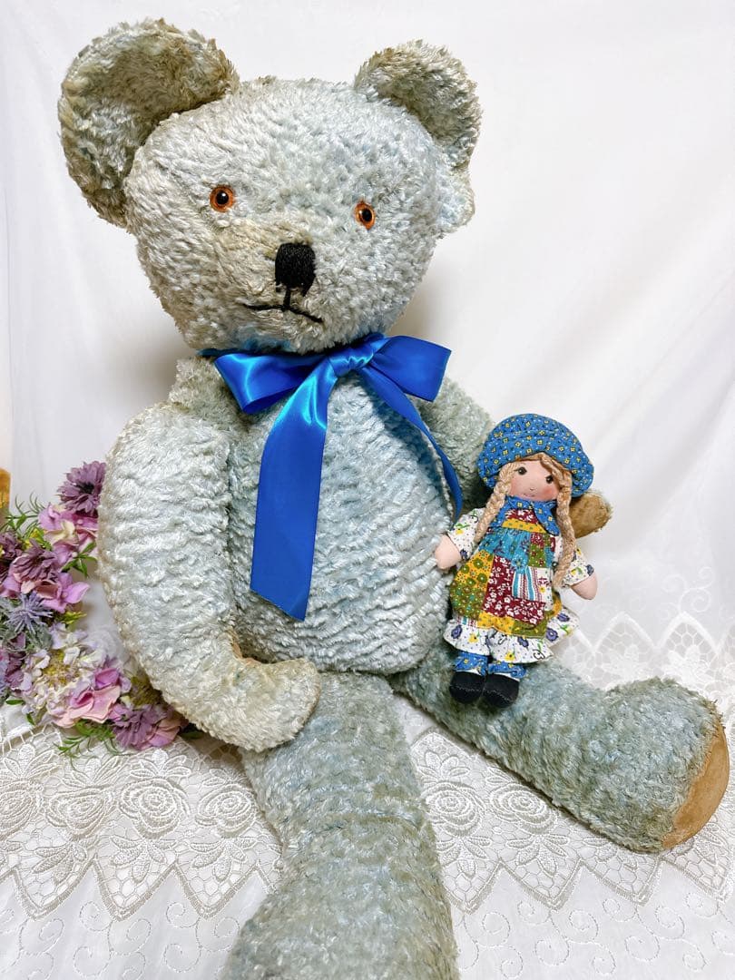 チャーリー様　✨レア✨❤️特大❤️ブルーのアンティークベア
