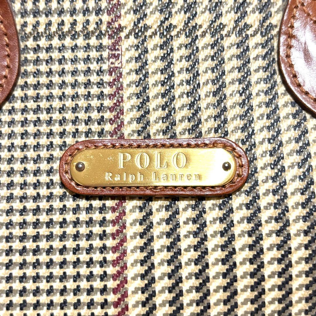 【極希少　美品】ポロラルフローレン　千鳥格子　ボストンバッグ　2way　大容量