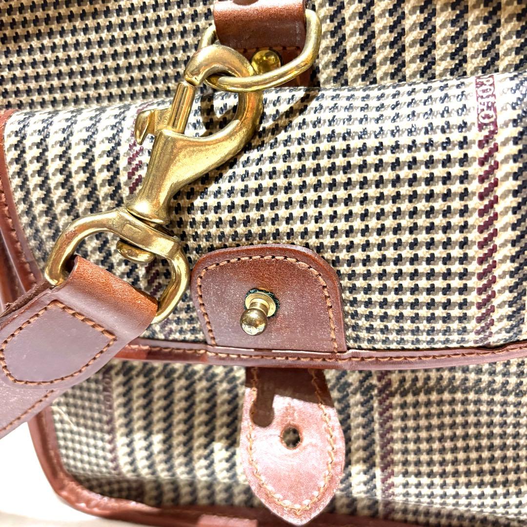 【極希少　美品】ポロラルフローレン　千鳥格子　ボストンバッグ　2way　大容量