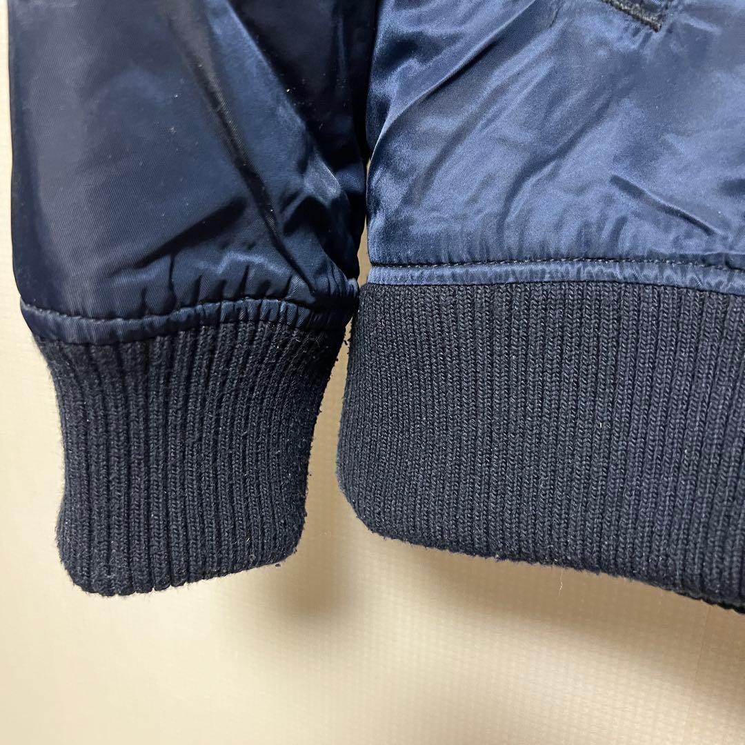 ALPHA INDUSTRIES フーデッド リブジャケット ネイビー 3L