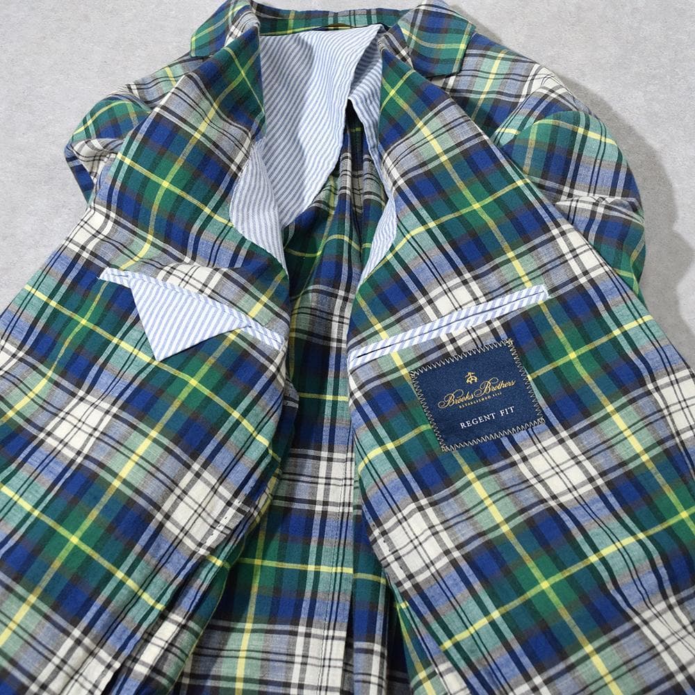 ブルックスブラザーズ REGENT FIT マドラスチェック サマージャケット