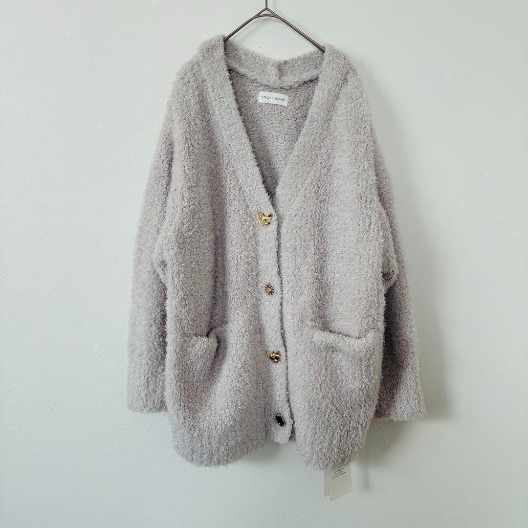 新品タグ付✨snidel  ビジューCATカーデ