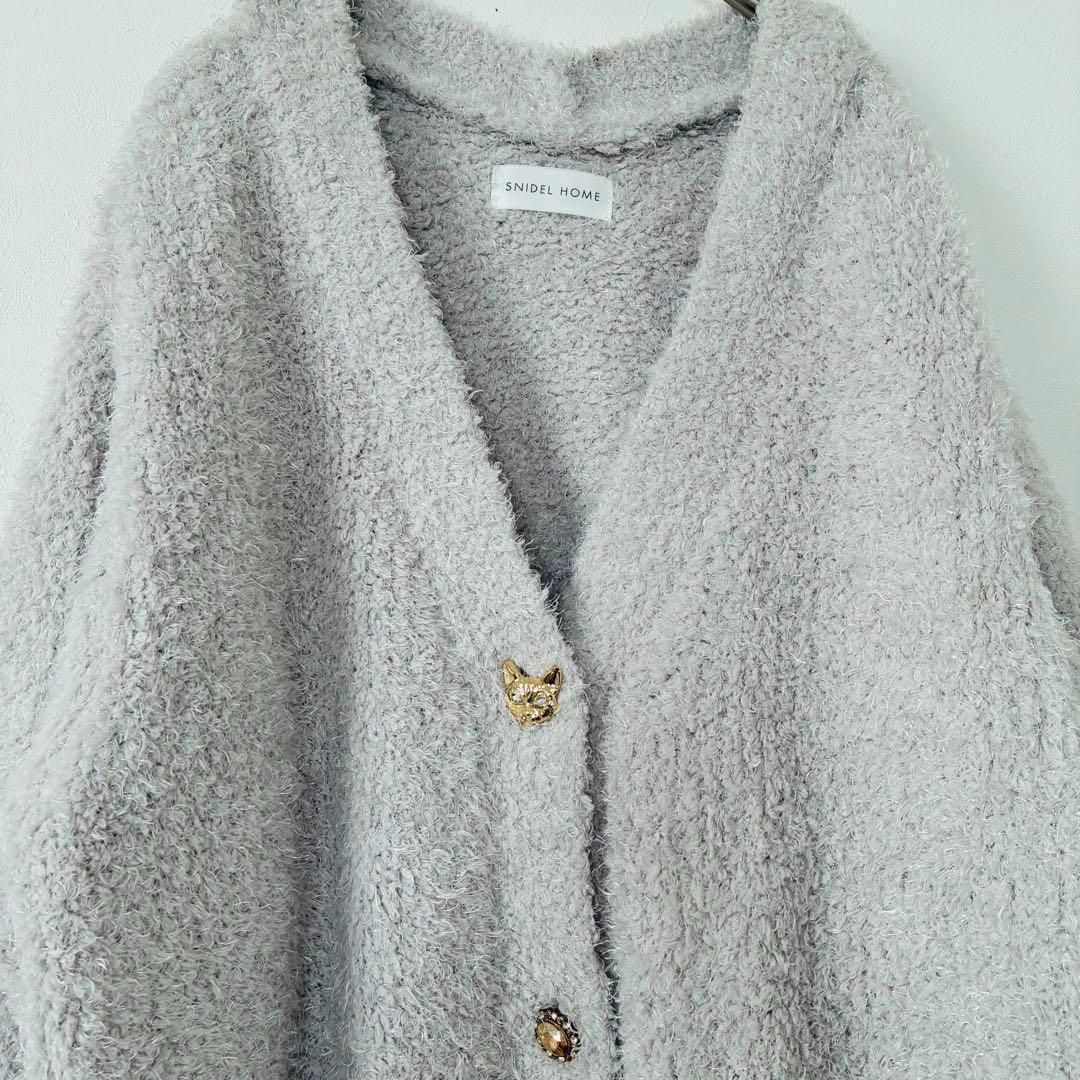 新品タグ付✨snidel  ビジューCATカーデ