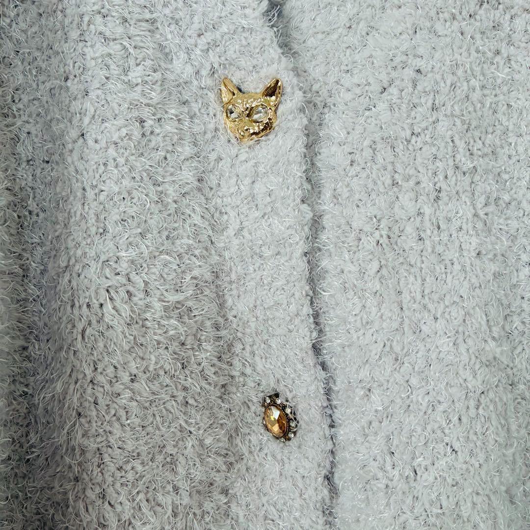 新品タグ付✨snidel  ビジューCATカーデ