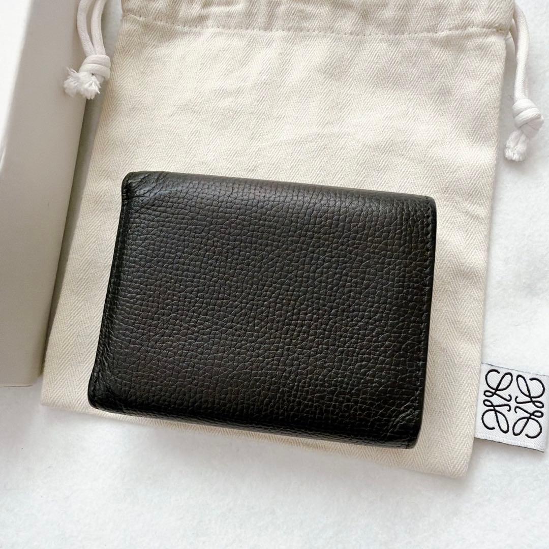 LOEWE ロエベ　財布　三つ折り財布　アナグラムトライフォールド　ブラック　黒