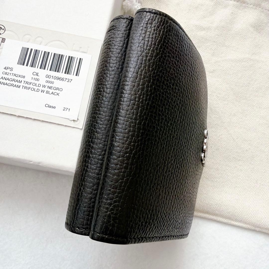 LOEWE ロエベ　財布　三つ折り財布　アナグラムトライフォールド　ブラック　黒