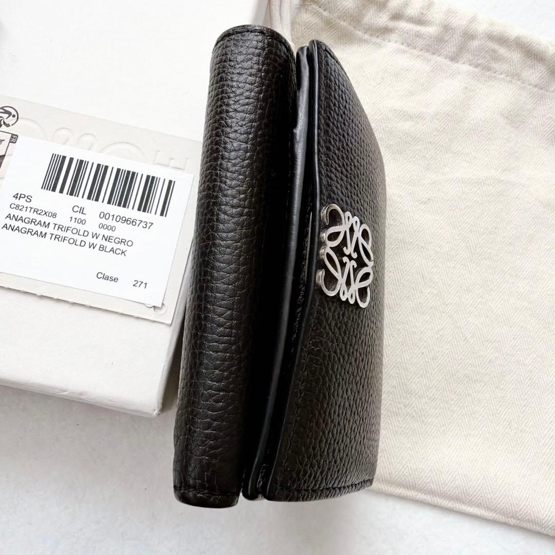 LOEWE ロエベ　財布　三つ折り財布　アナグラムトライフォールド　ブラック　黒