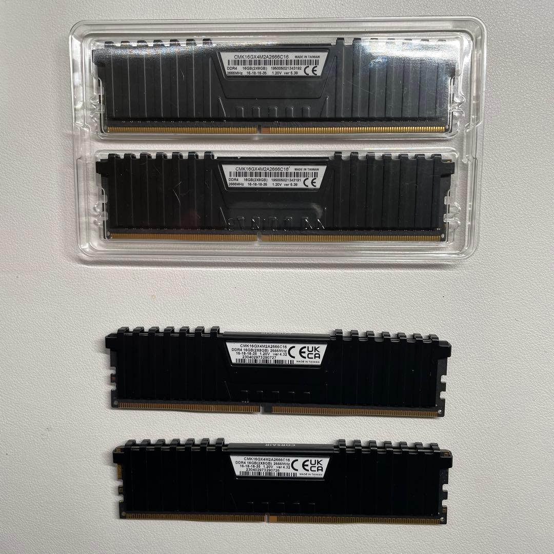DDR4 16GB (2x8GB) Corsair ２個セット(8GB×4枚)