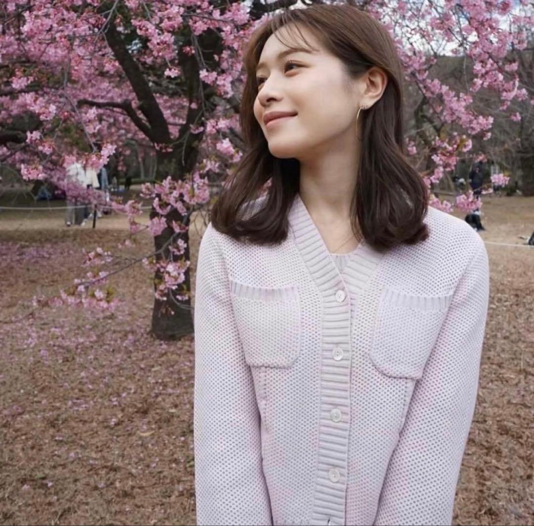 ローブブラン Basket Knit Cardigan カーディガン mauve