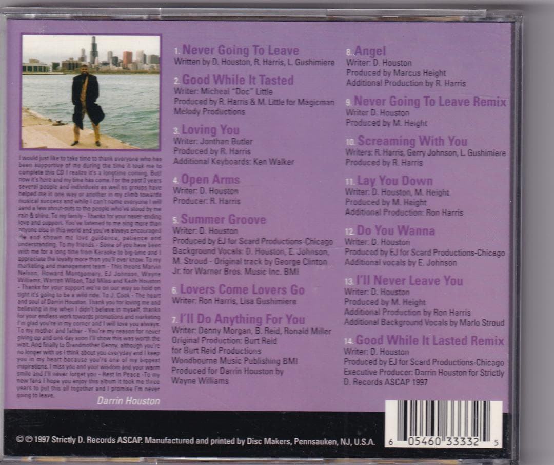 洋楽 Darrin Houston Never Going To Leave