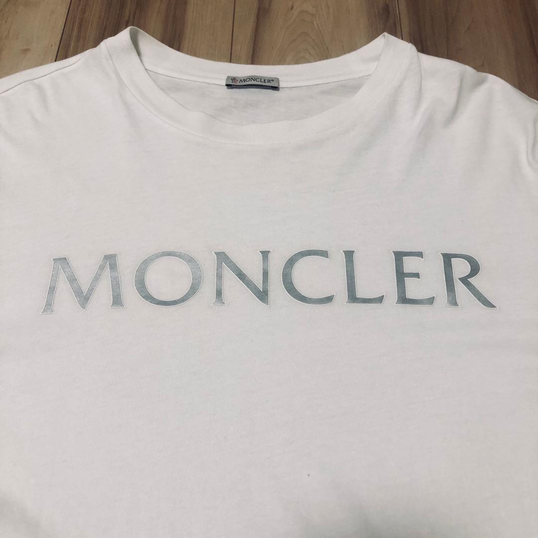 MONCLER ホワイト ロゴ Tシャツ