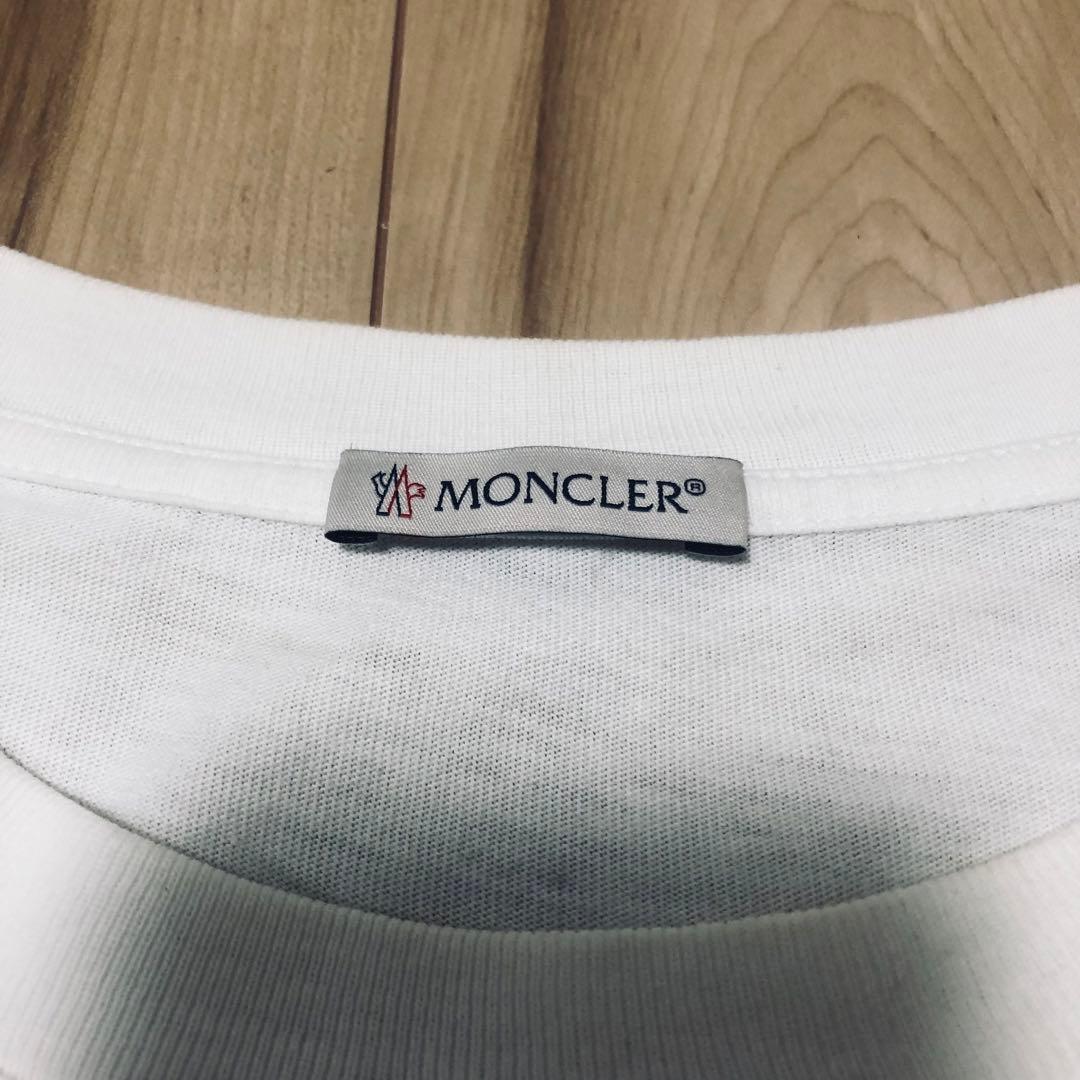 MONCLER ホワイト ロゴ Tシャツ