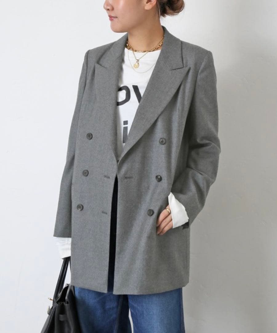 【定価9.8万円】Deuxieme Classeテーラードジャケット グレー