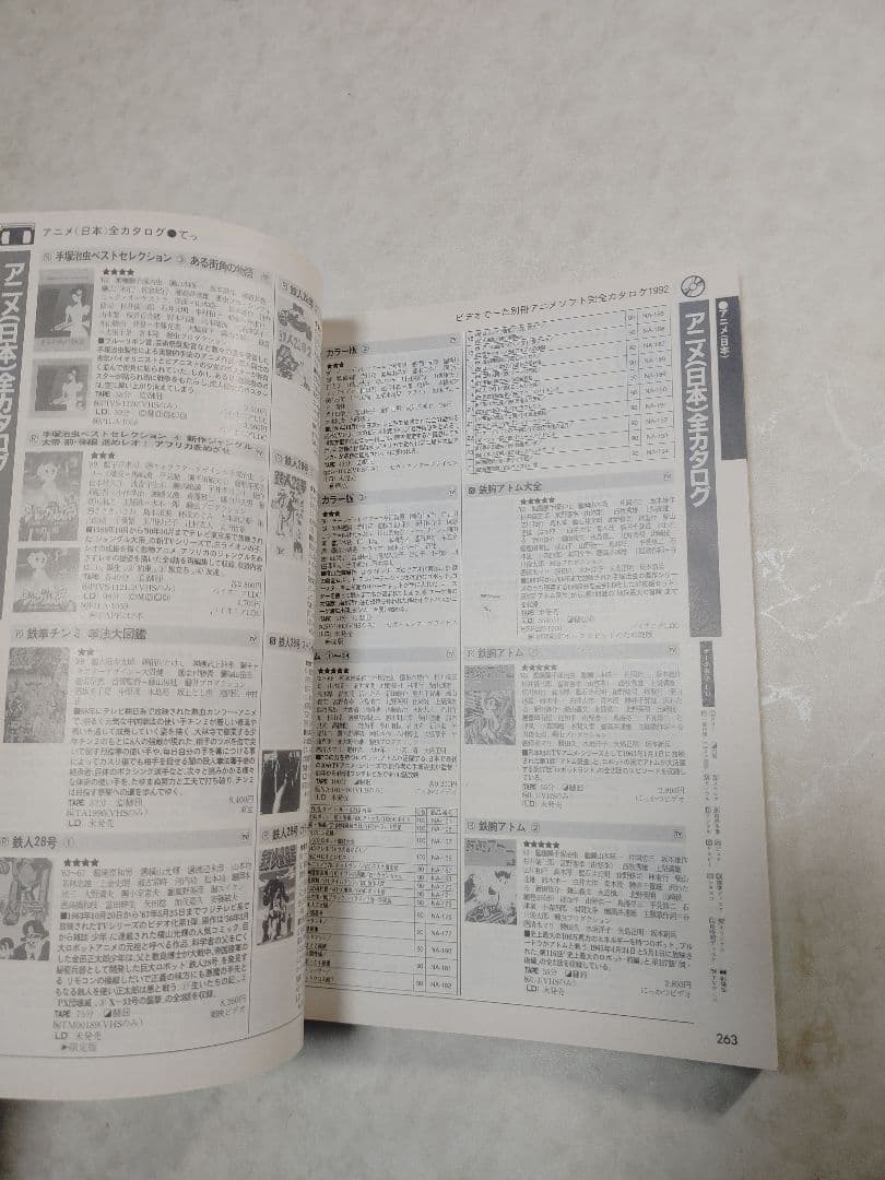 アニメソフト完全カタログ　ニュータイプ　ビデオでーた　1992年度版