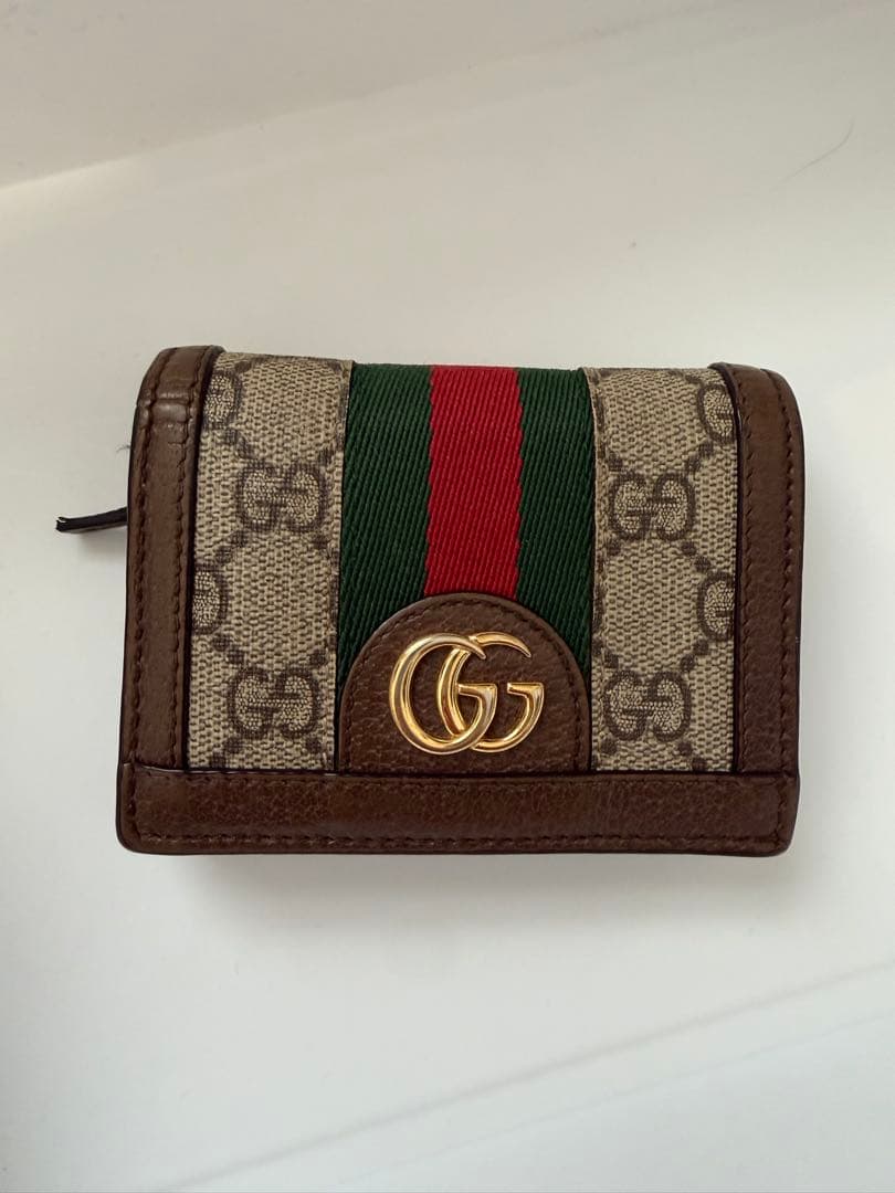 GUCCI GGキャンバス 二つ折り財布
