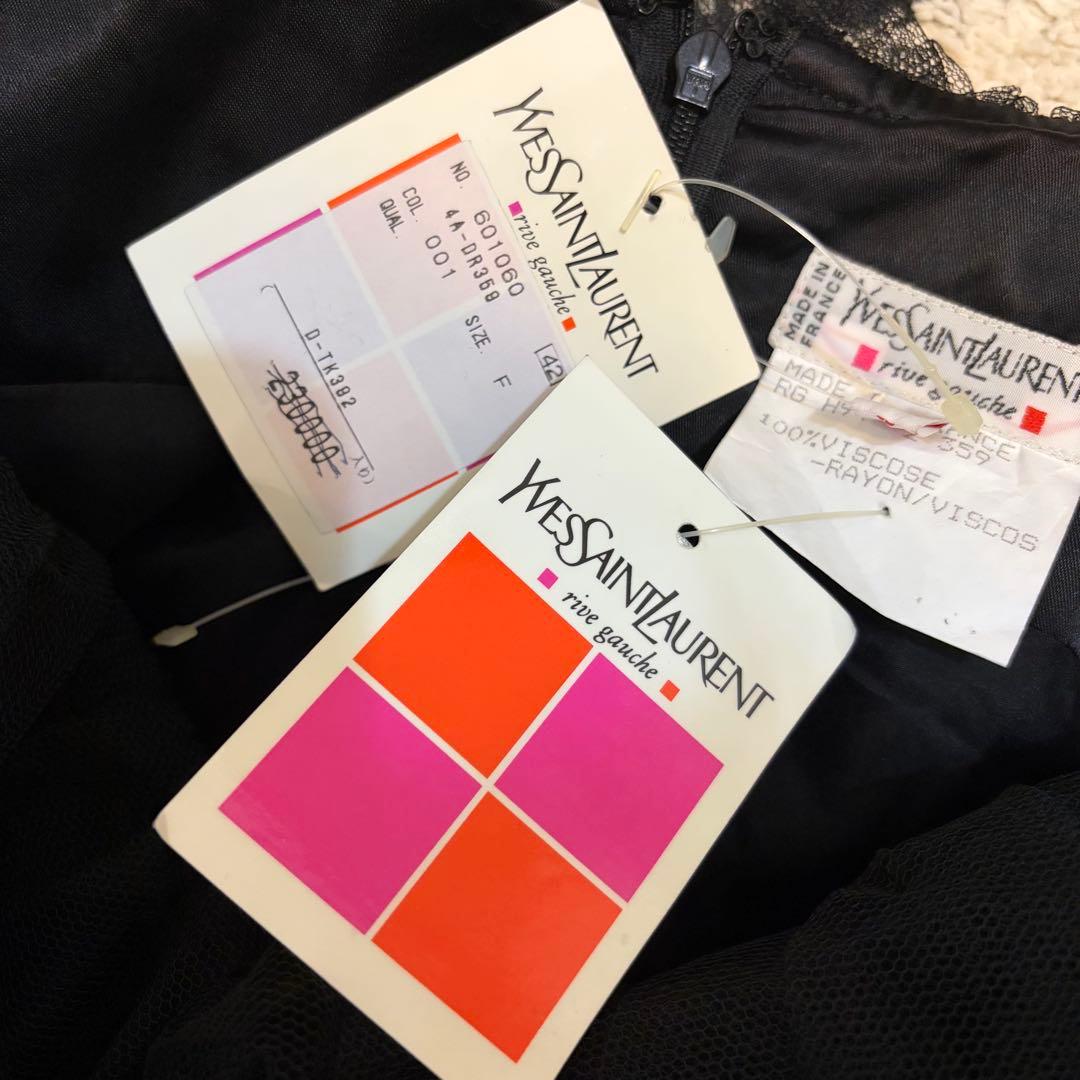YVES SAINT LAURENT ベロアワンピース サイズ40 パーティー