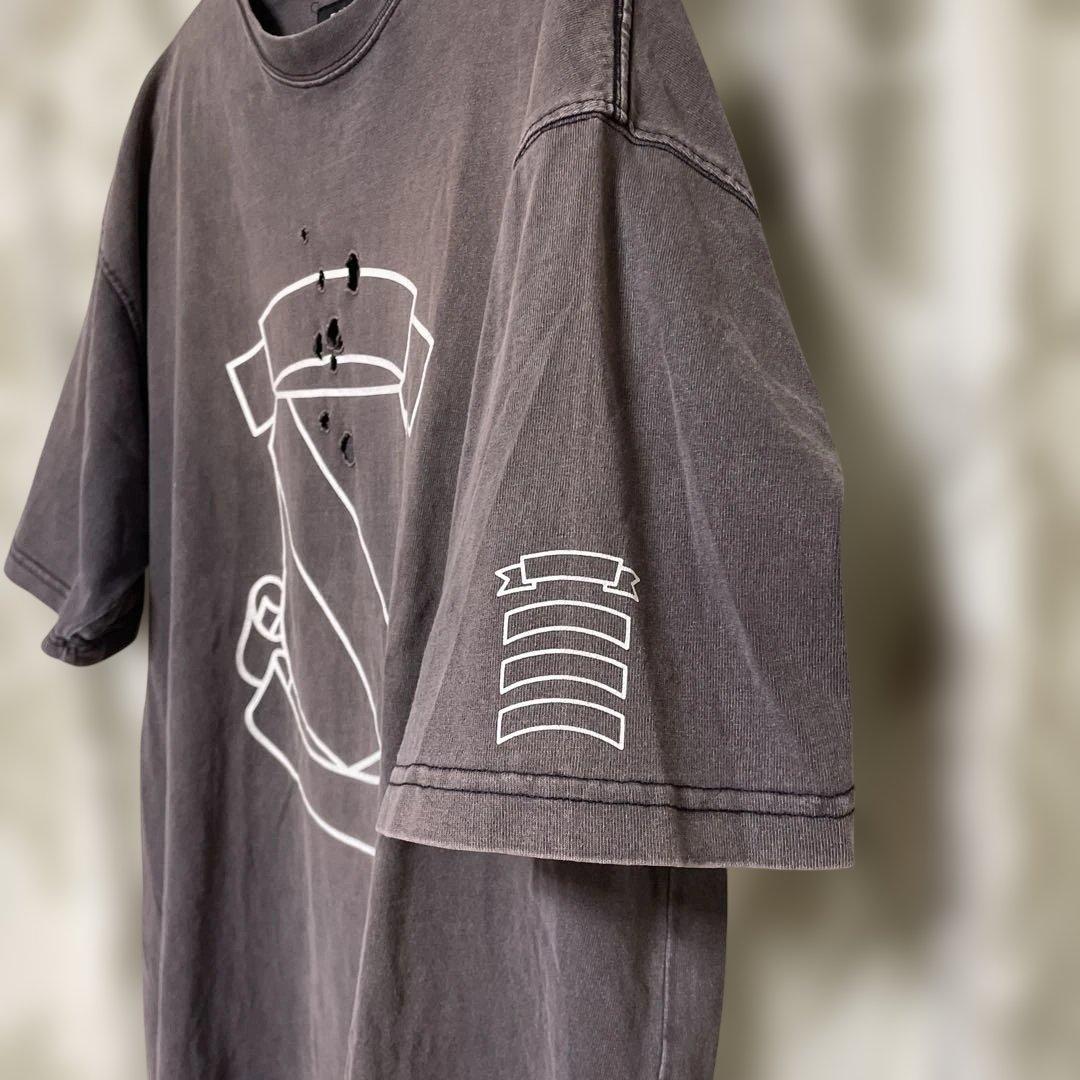 ナンバーナイン　穴空きエンブレムTシャツ　ブラック　スタンダード