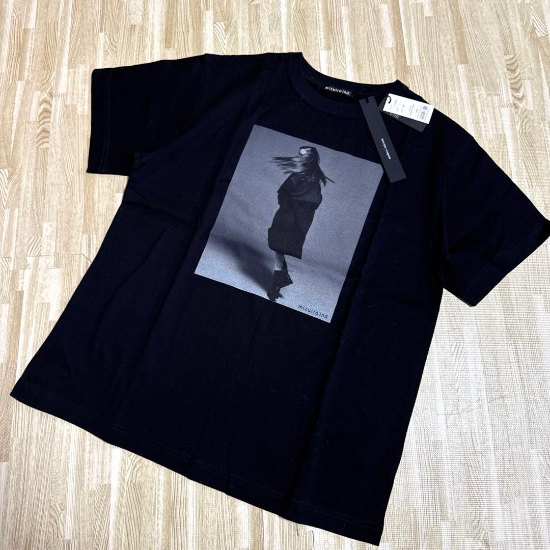 【新品】mizuiro ind ミズイロインド☆グラフィックプリント半袖Tシャツ
