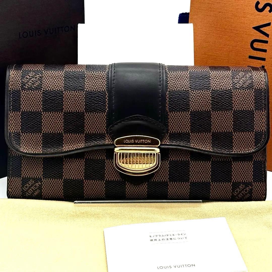 【極美品/付属品付き】ルイヴィトン ダミエ ポルトフォイユ・システィナ 長財布