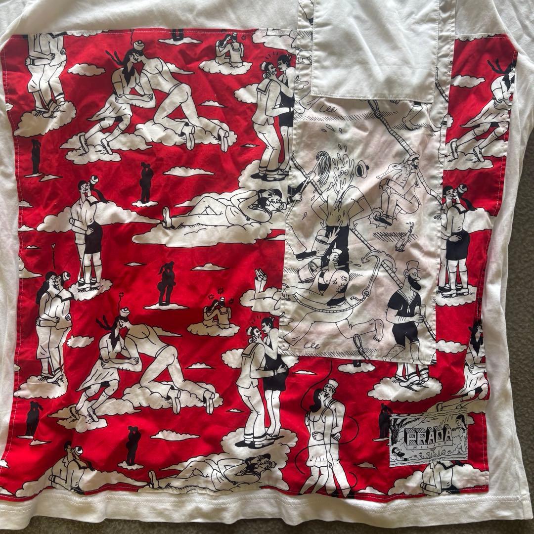 トップス 16ss prada art graphic tee archive