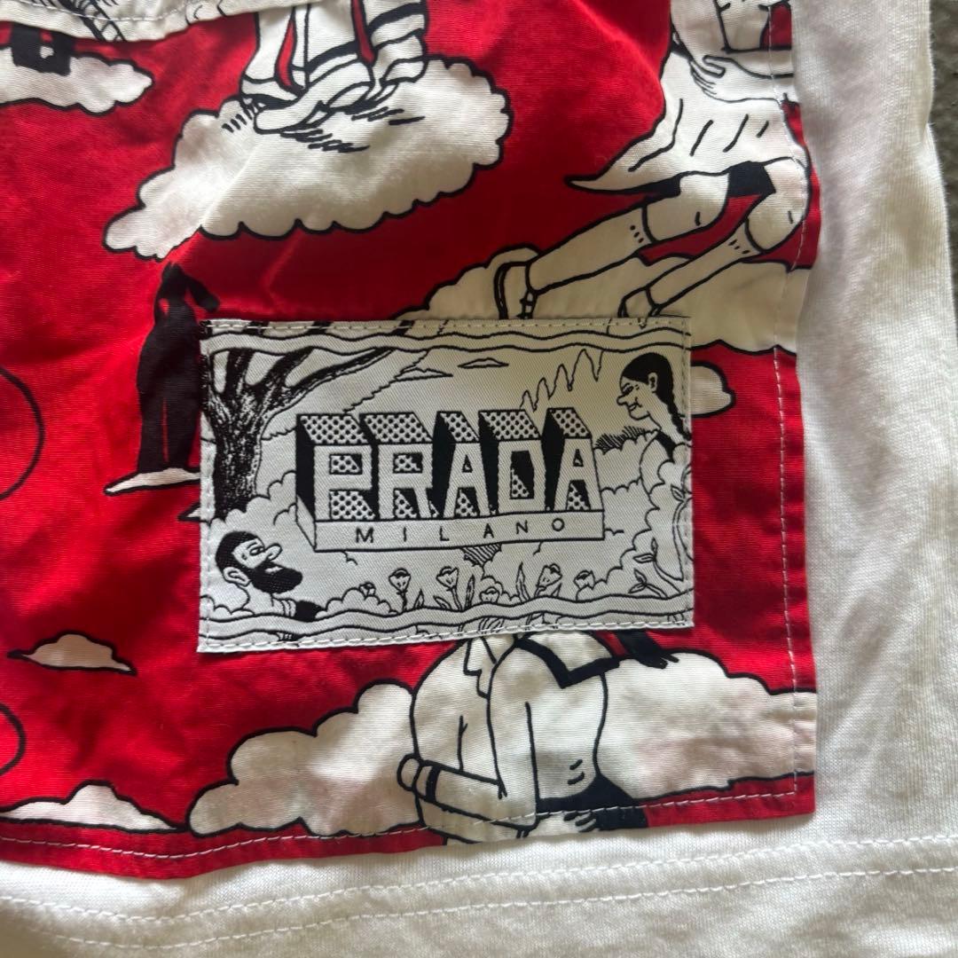 トップス 16ss prada art graphic tee archive