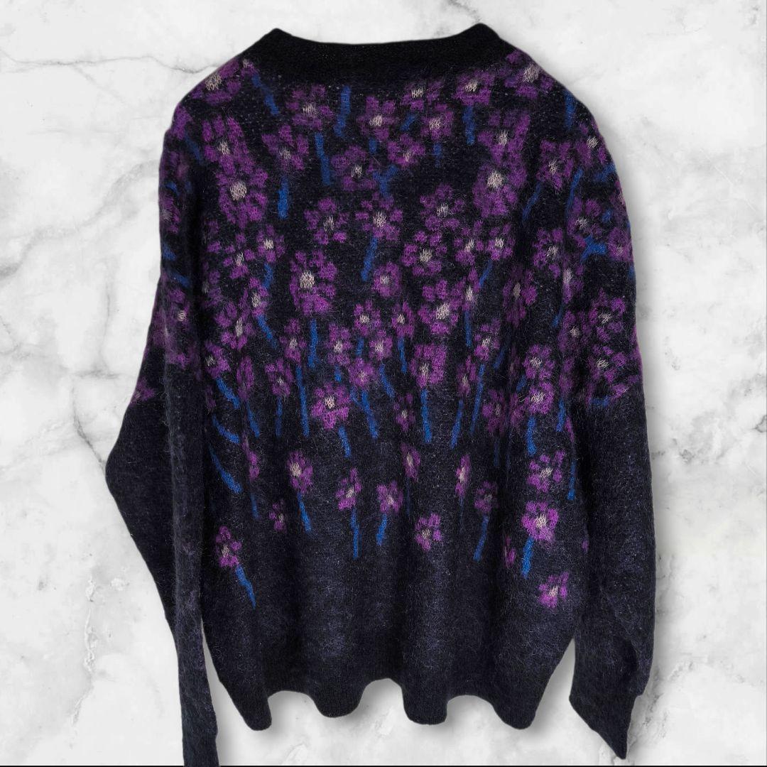 【美品】BEARDSLEY ビアズリー 花柄 モヘア ニット フリーサイズ