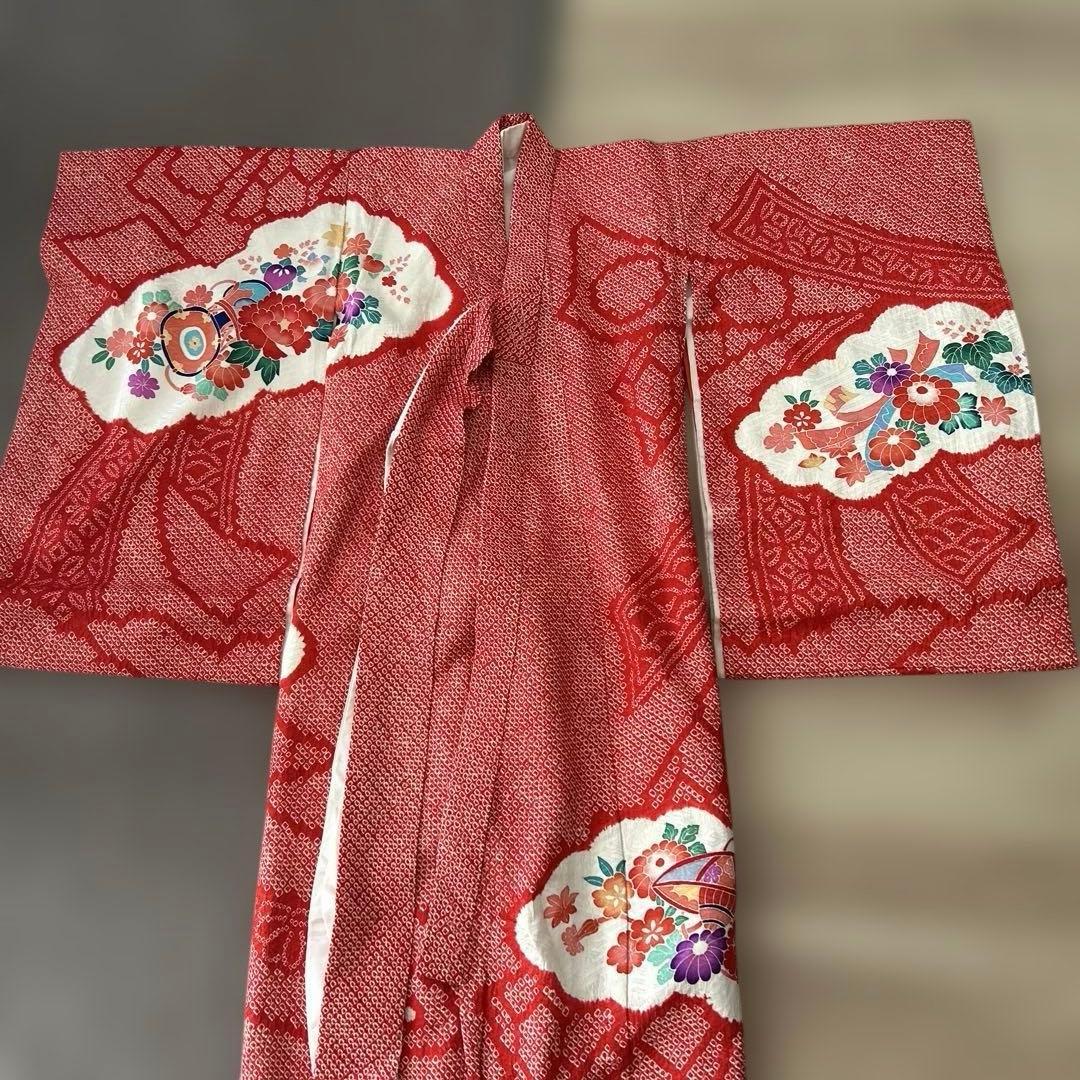 花柄刺繍 お宮参り用着物