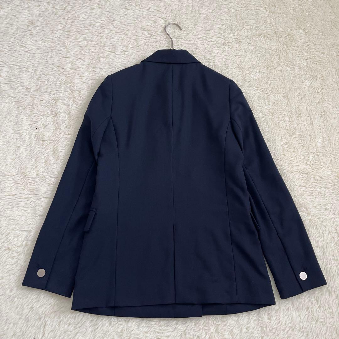 【美品】PLST　プラステ　紺ブレ　ダブルジャケット　ネイビー　銀ボタン　洗濯可