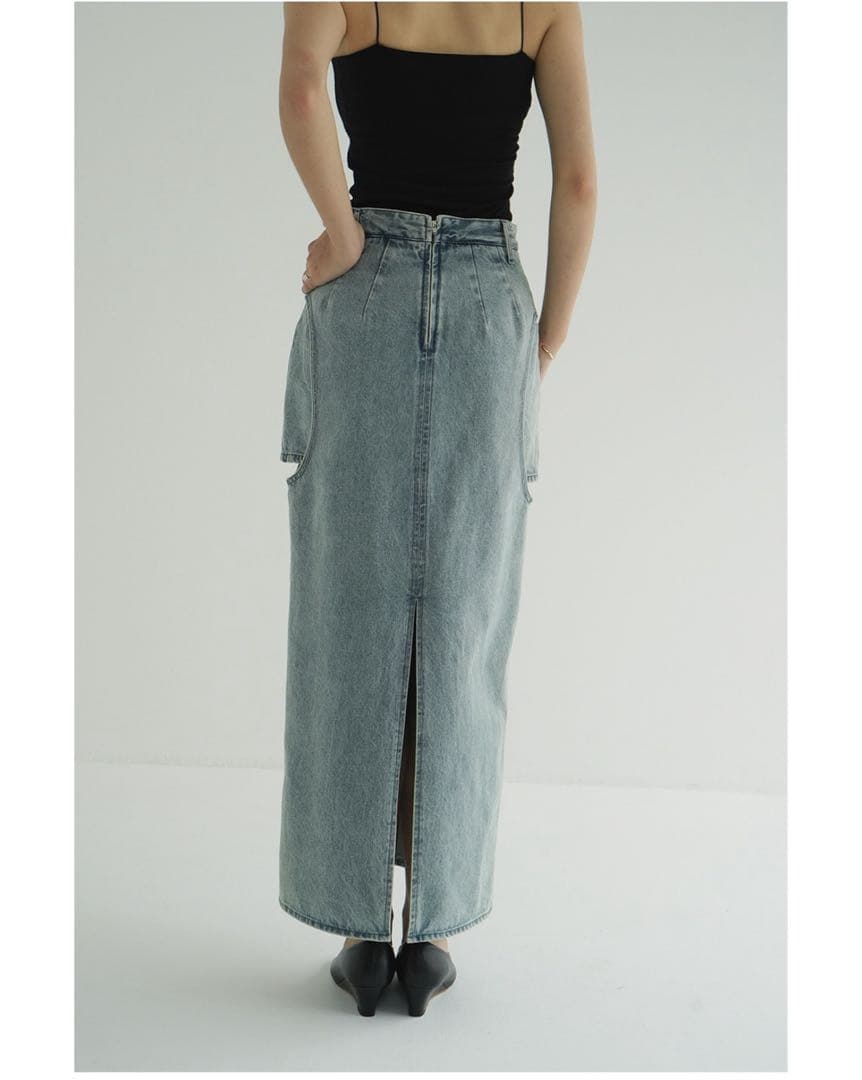新品 CLANE CIRCLE CUT LAYERED DENIM SKIRT