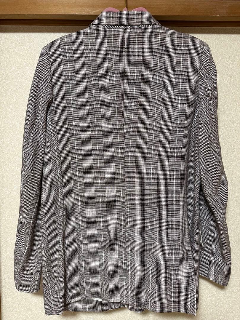 UNITED ARROWS リネンブレザー 38(M) チェック柄ジャケット