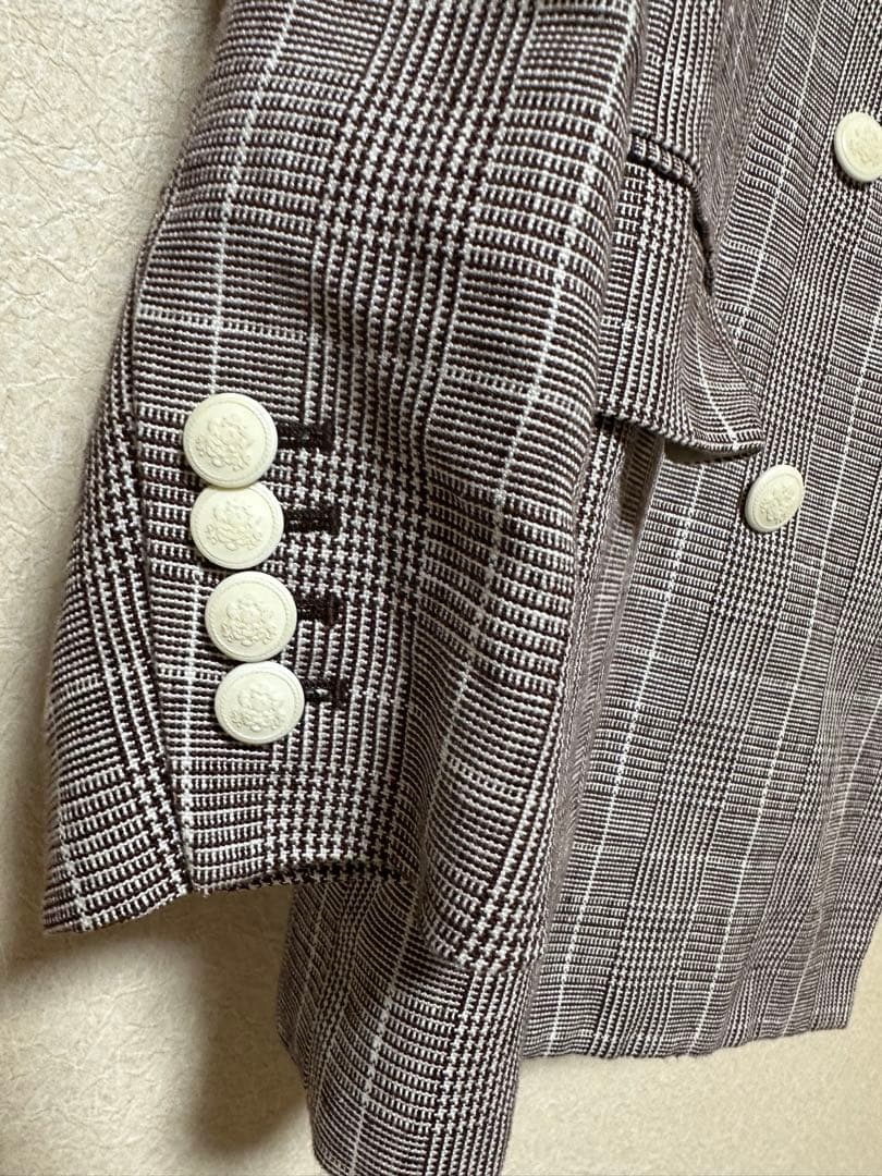 UNITED ARROWS リネンブレザー 38(M) チェック柄ジャケット