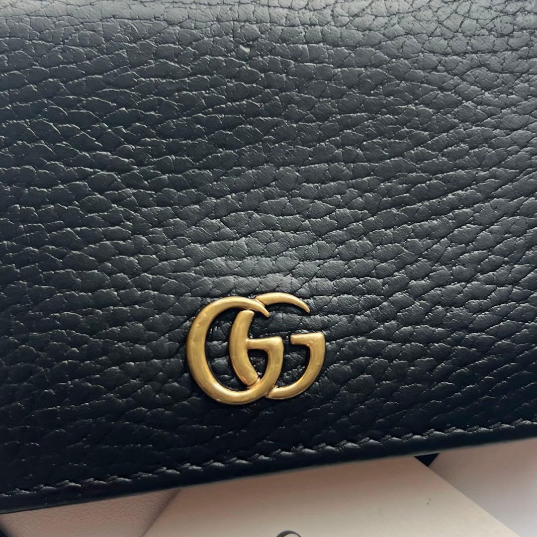 241 極上美品 GUCCI グッチ マーモント 2つ折り財布