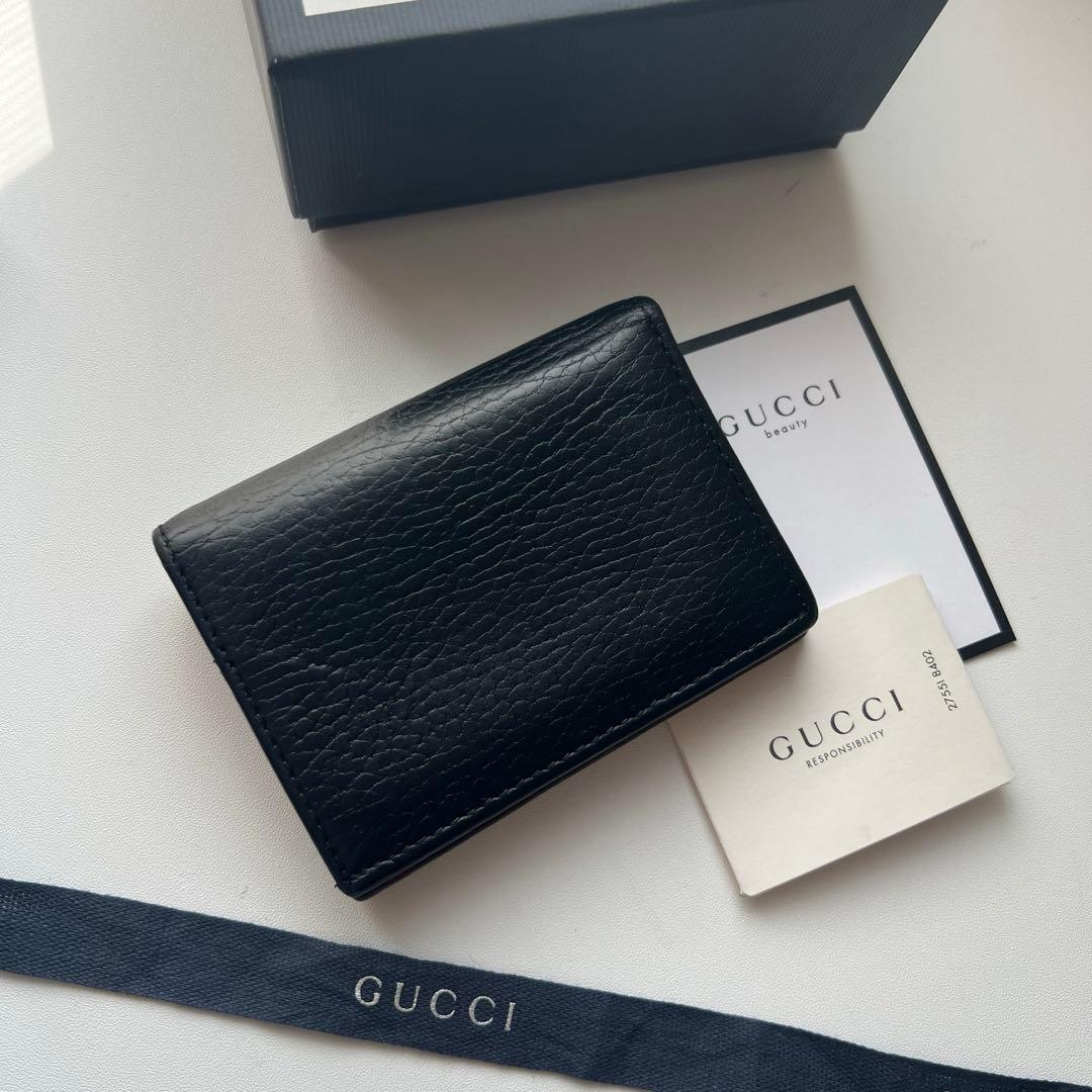 241 極上美品 GUCCI グッチ マーモント 2つ折り財布