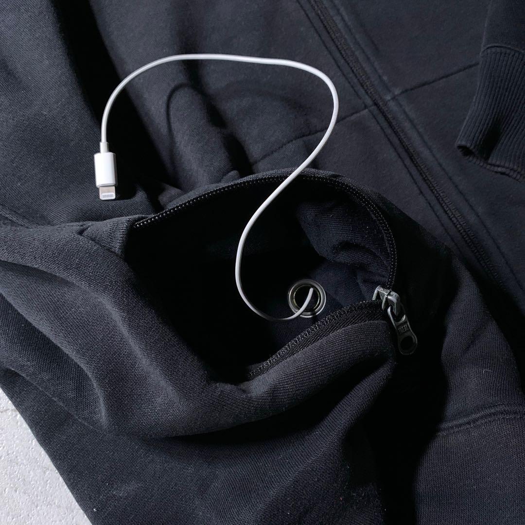 00s OAKLEY MP3 ジップ スウェット トラックジャケット フェード黒