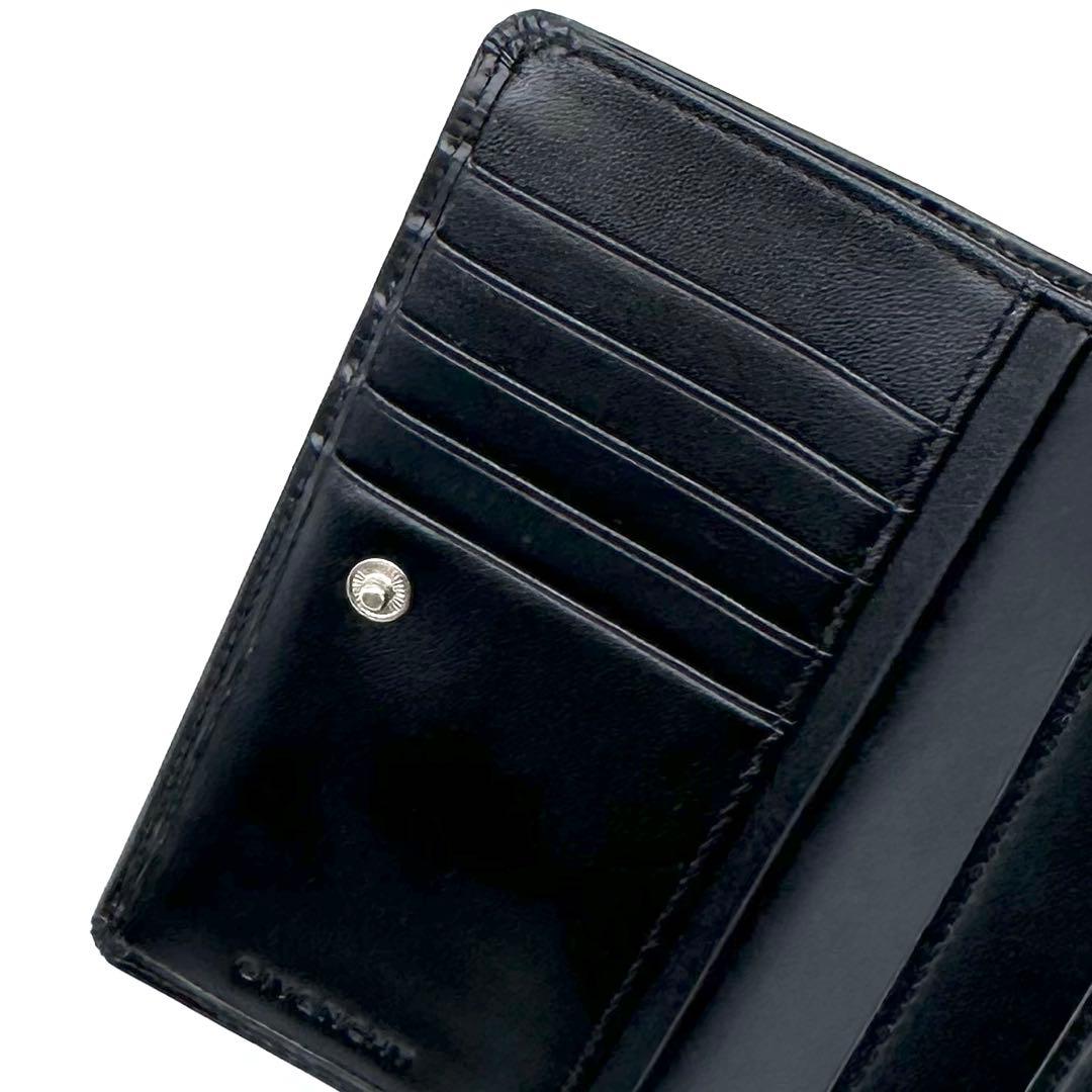 極美品✨GIVENCHY ジバンシィ 4Gエンボス ２つ折り財布 本革 ブラック