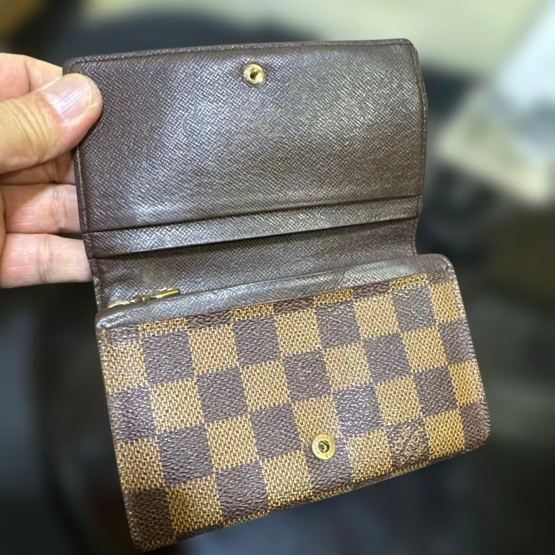 11☆良品☆ダミエ ♪Ｌ字型ファスナー財布