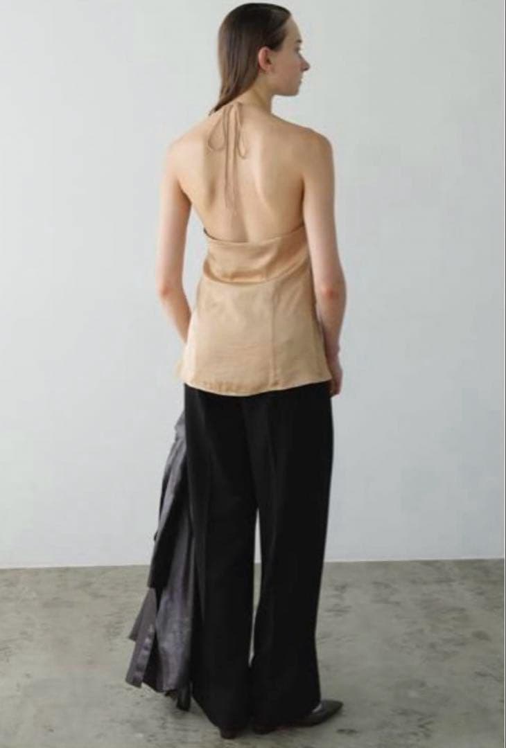 トップス CLANE DRAPE SATIN CAMISOLE TOPS