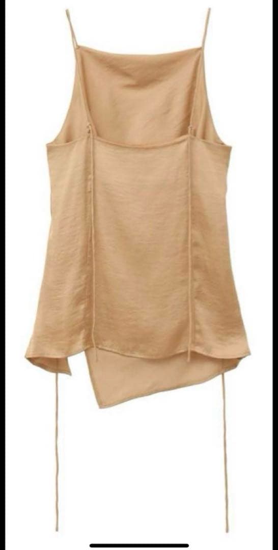 トップス CLANE DRAPE SATIN CAMISOLE TOPS