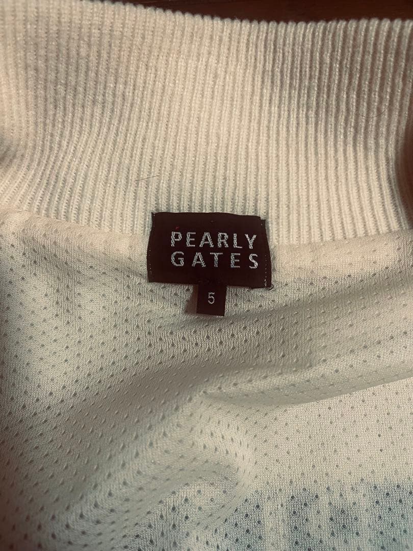 PEARLY GATES ジップアップ防風ジャケット クリーム　サイズ5