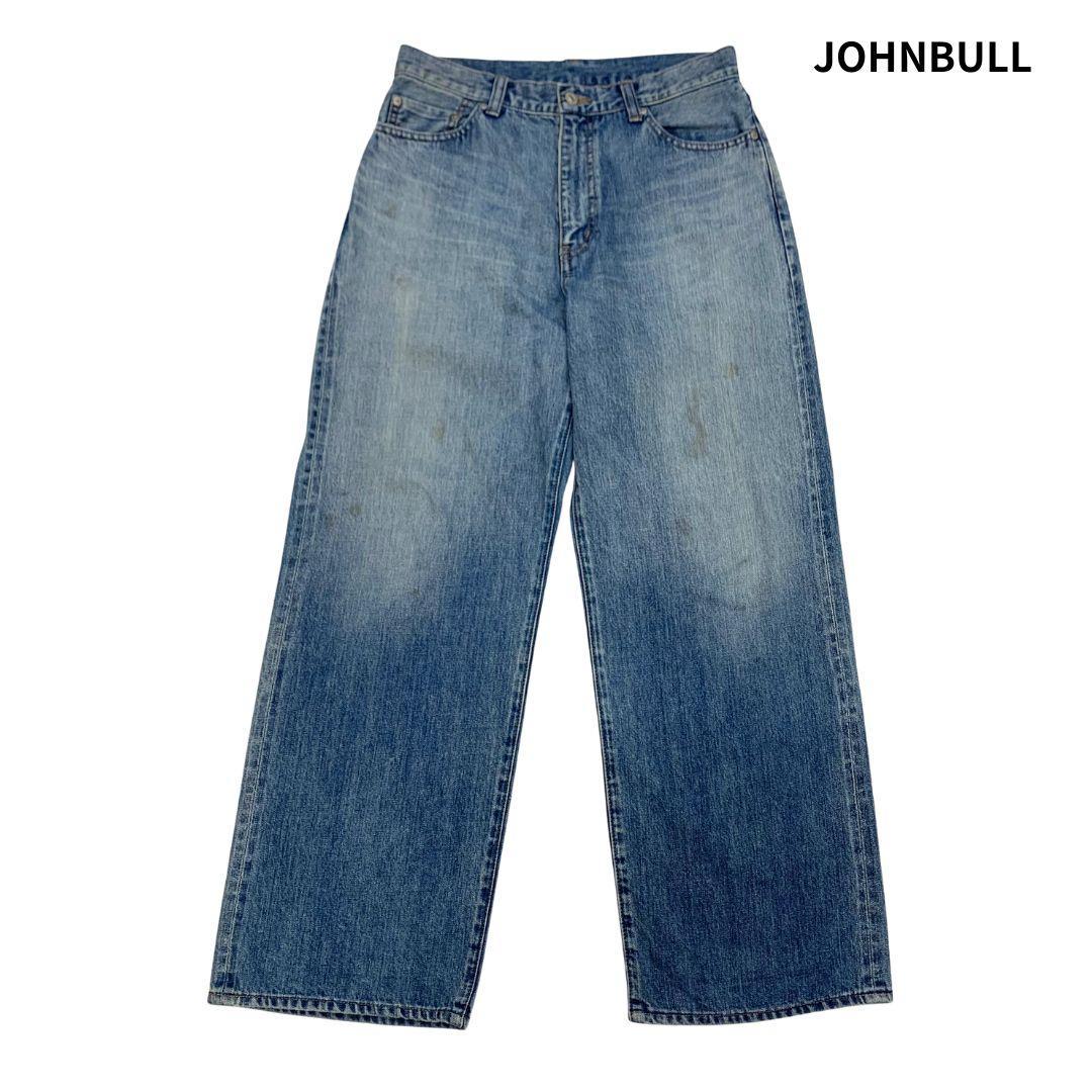 JOHNBULL ジョンブル used 加工 セルビッチ デニム ワイド パンツ