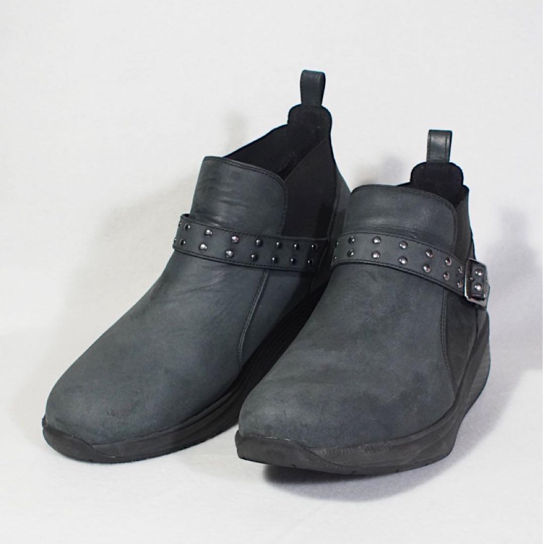 vibram《MBT》サイドゴアシューズ(40)黒 厚底 本革 エクササイズ