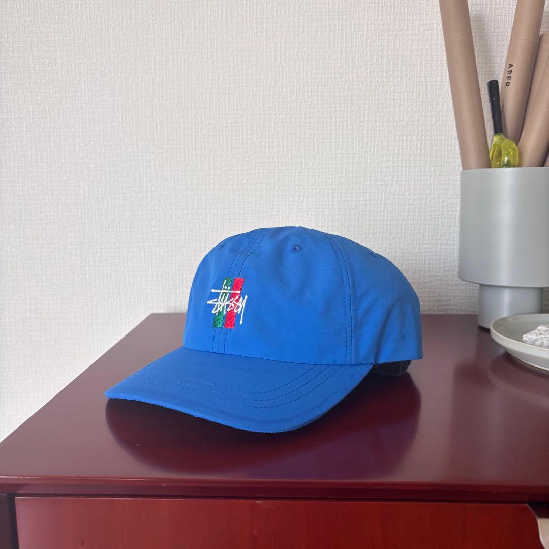 帽子 stussy blue nylon cap front logo BS39