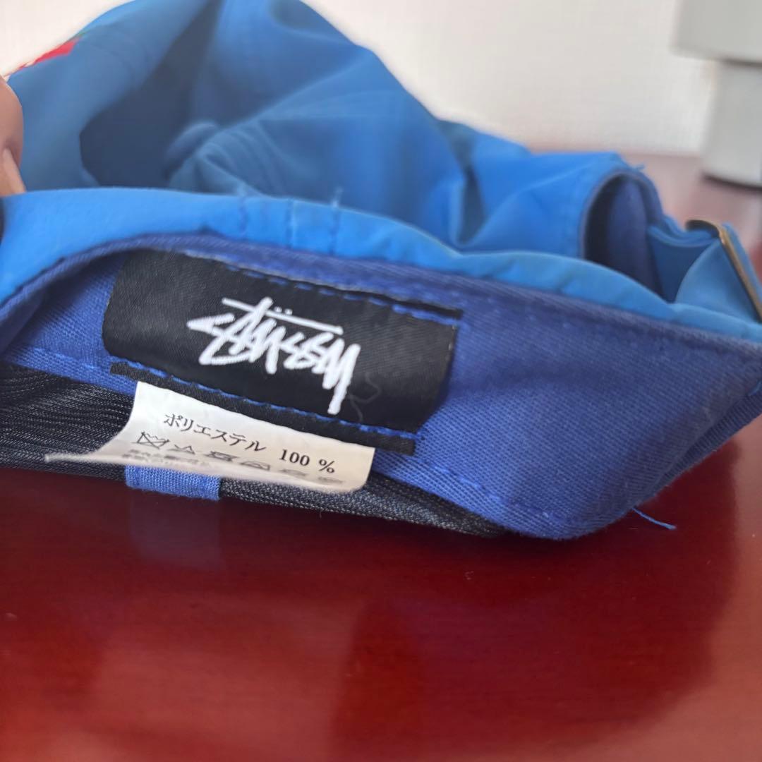 帽子 stussy blue nylon cap front logo BS39