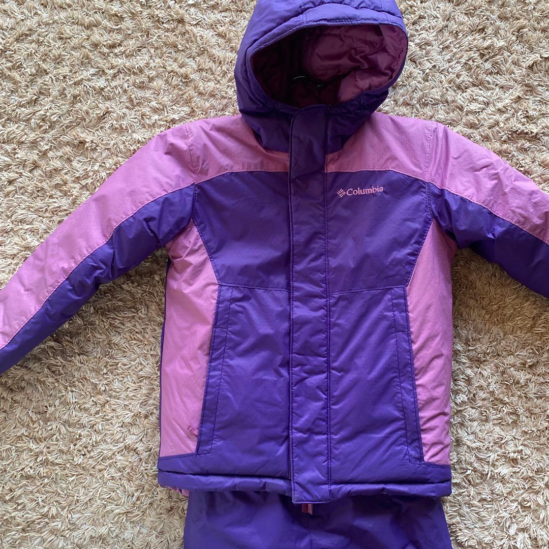 【美品】Columbia 子ども用スキーウェア 紫/ピンク　リバーシブル