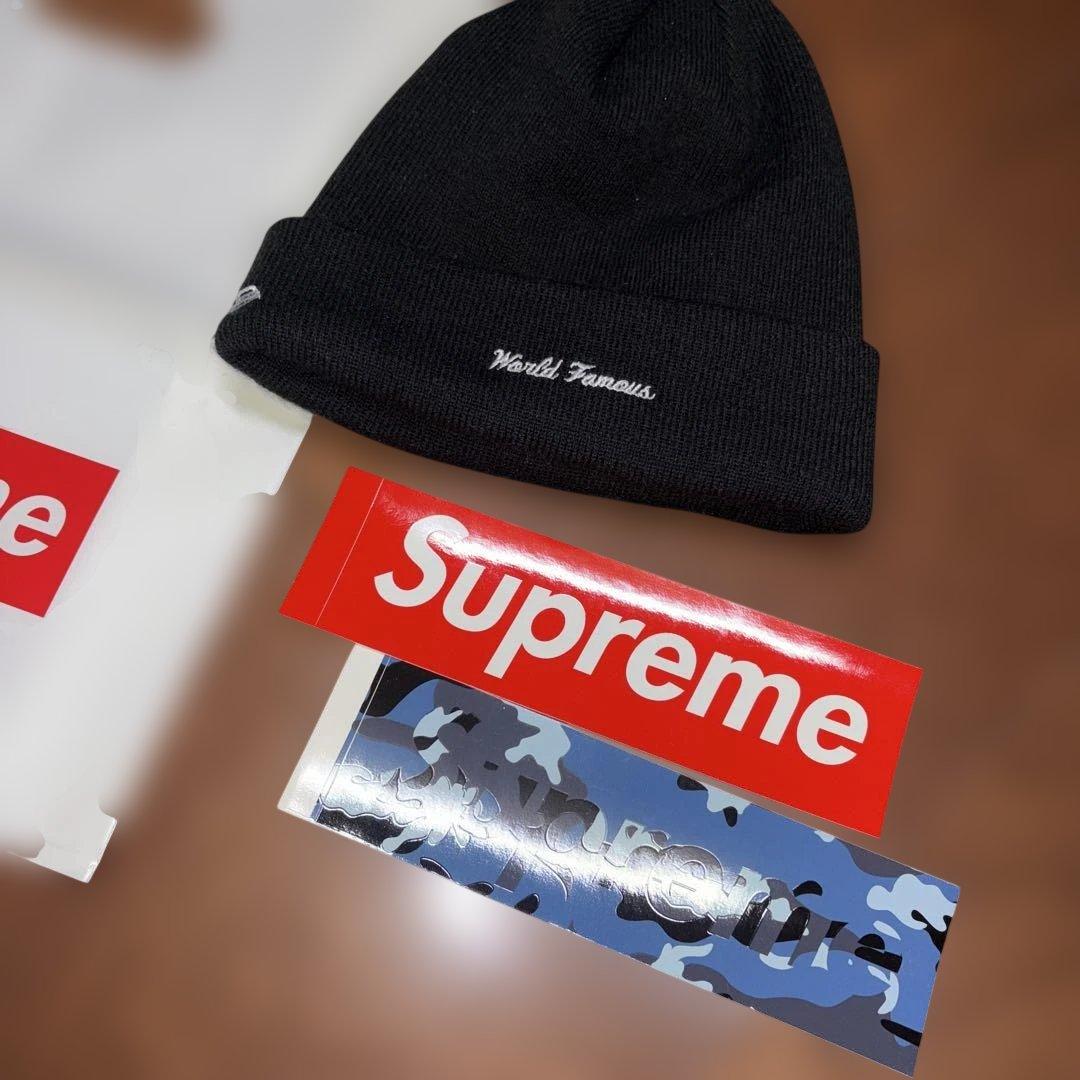 Supreme シュプリーム　ビーニー　ニット帽 黒　ニューエラ